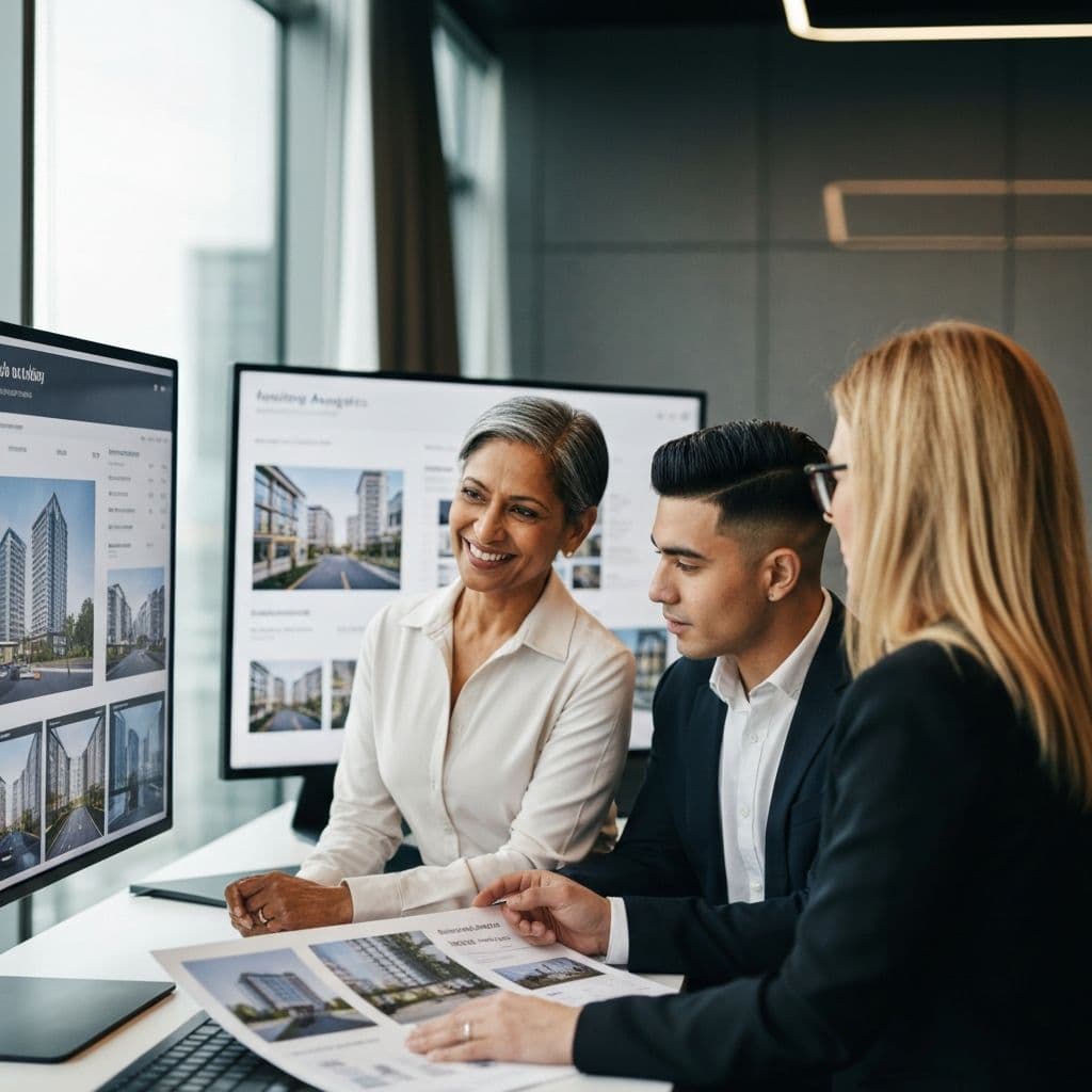 Real estate marketing team collaboration